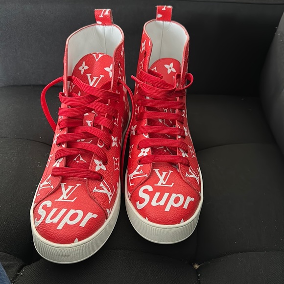 High Top Louis Vuitton Supreme Sneakers Size 41 - Picture 2 of 8